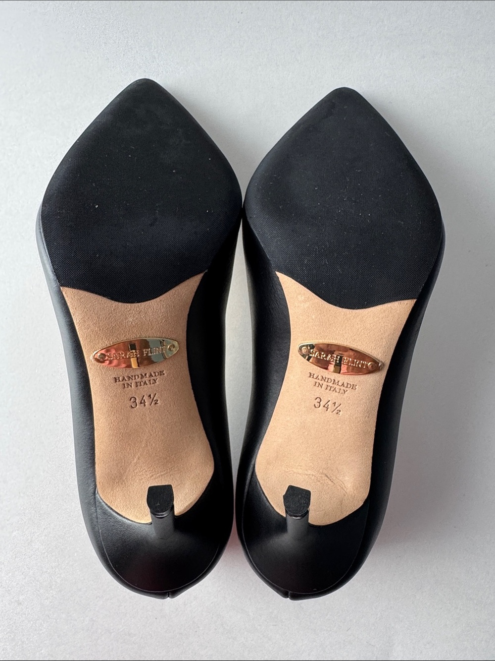 BRAND NEW Sarah Flint Perfect Pump 85 in Black Calf - Classic Pointed-Toe Heel - Picture 8 of 16